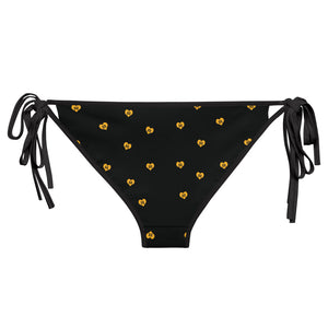Love Fights Gold Bikini Bottom
