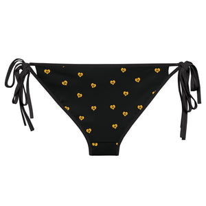 Love Fights Gold Bikini Bottom