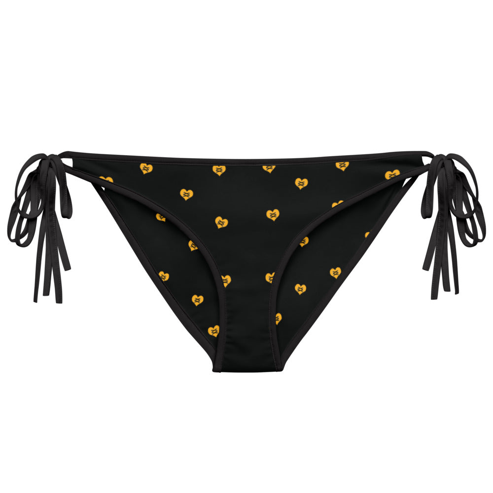 Love Fights Gold Bikini Bottom
