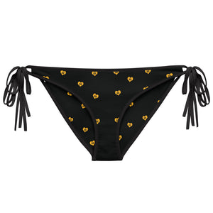 Love Fights Gold Bikini Bottom