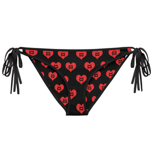 Love Fights Black Bikini Bottom