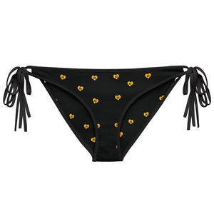 Love Fights Gold Bikini Bottom