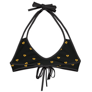 Love Fights Gold Bikini Top