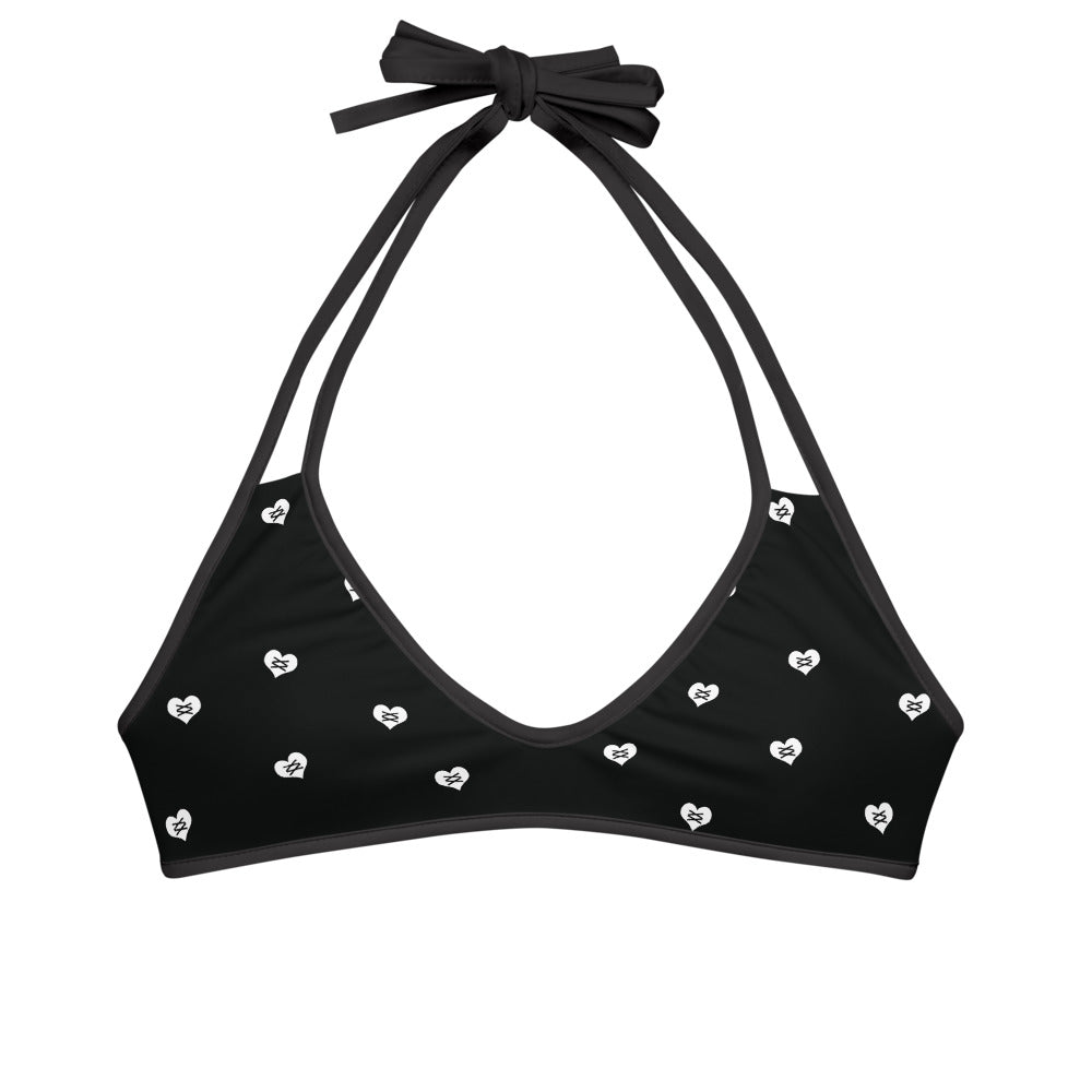 Love Fights BW Bikini Top