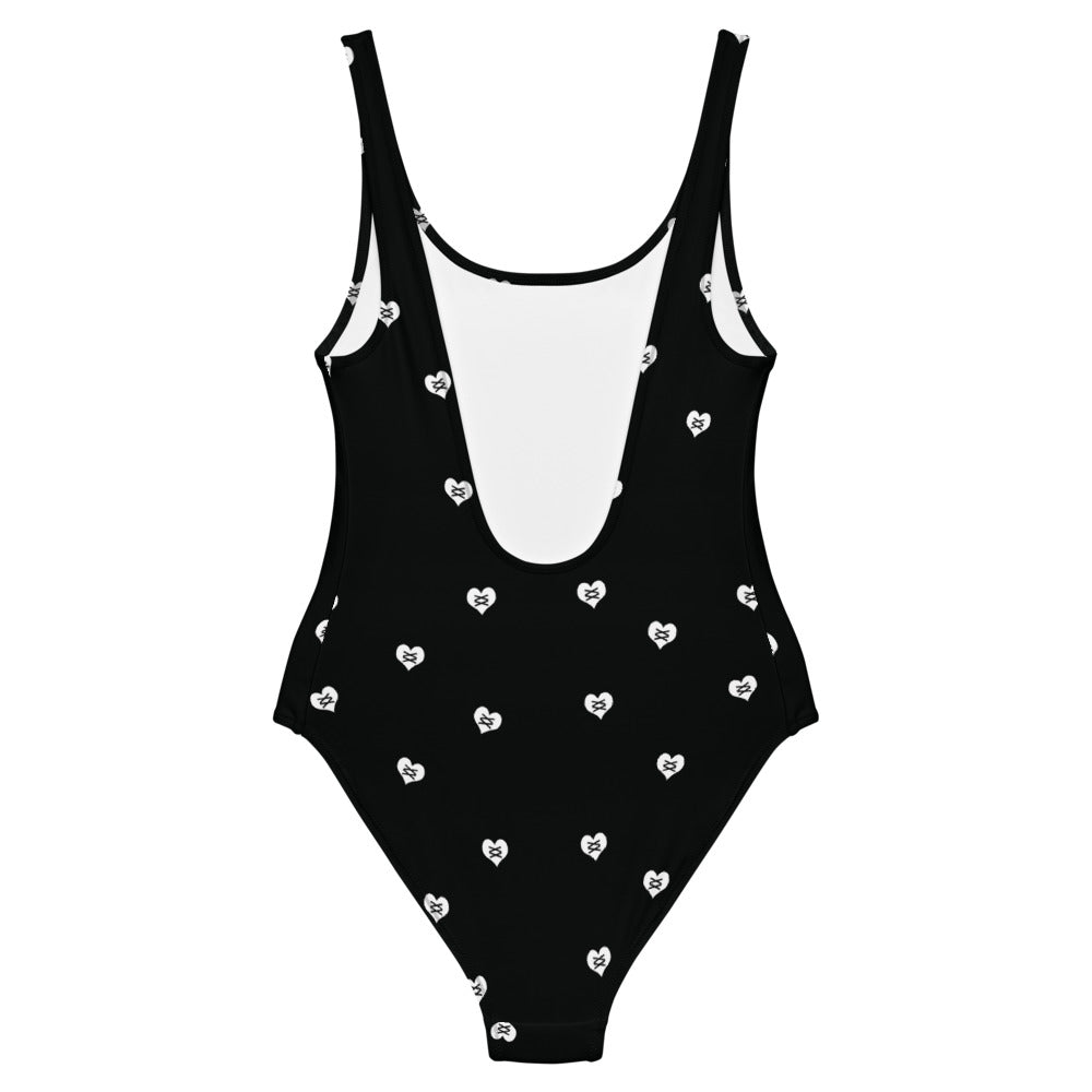 Love Fights BW One-Piece Swimsuit