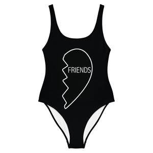 Best Friends Right Black One-Piece Swimsuit
