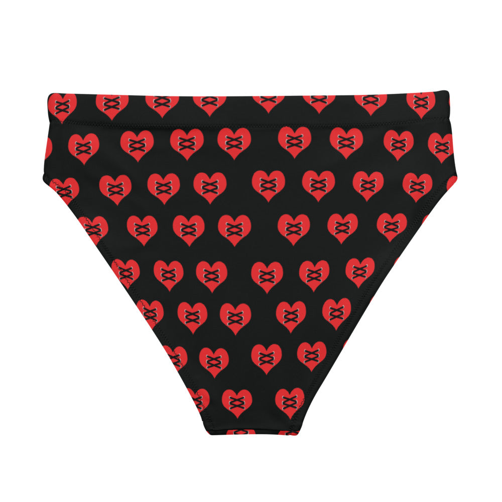 Love Fights Black Recycled High-Waisted Bikini Bottom