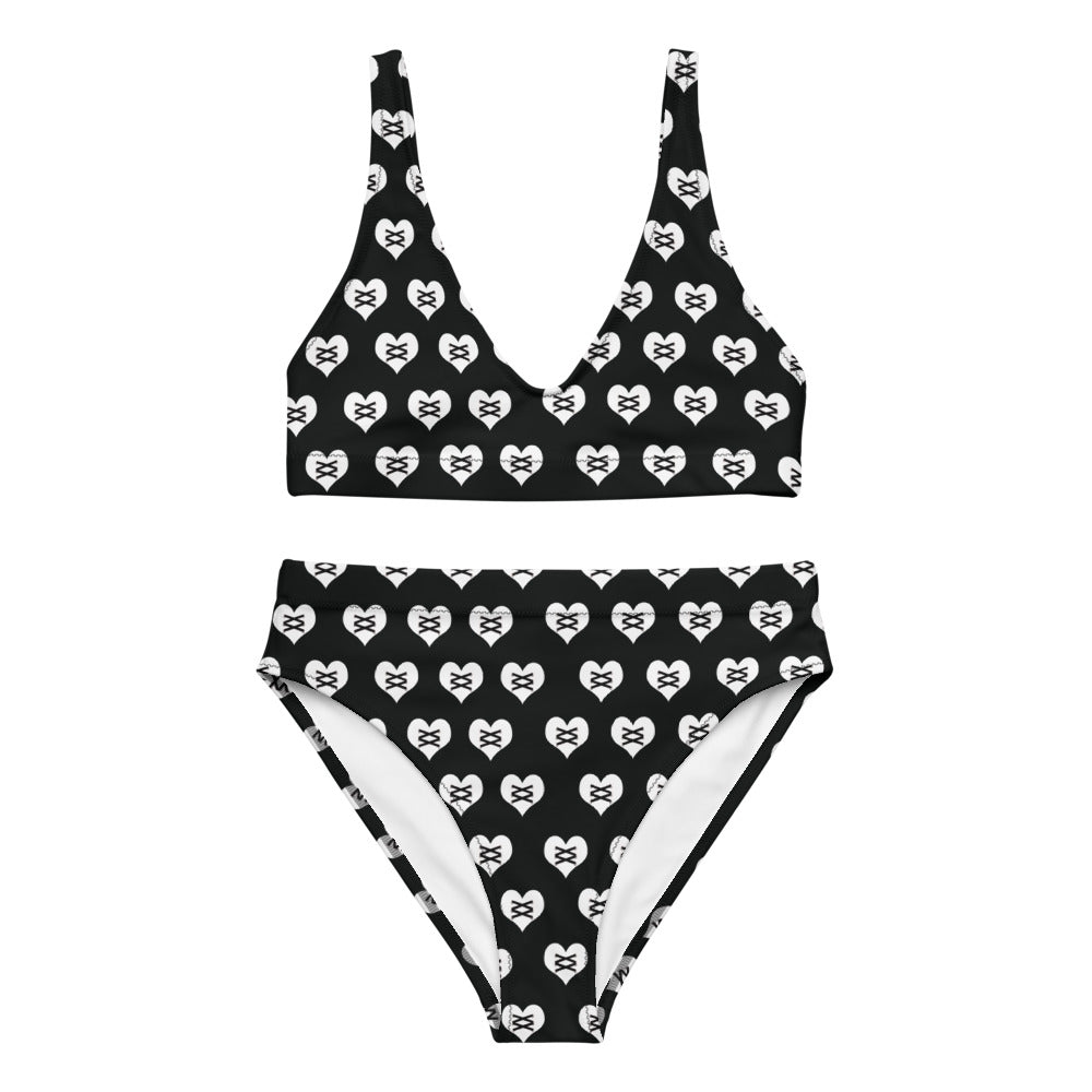 Love Fights BW Recycled High-Waisted Bikini