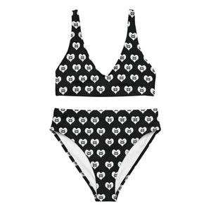 Love Fights BW Recycled High-Waisted Bikini
