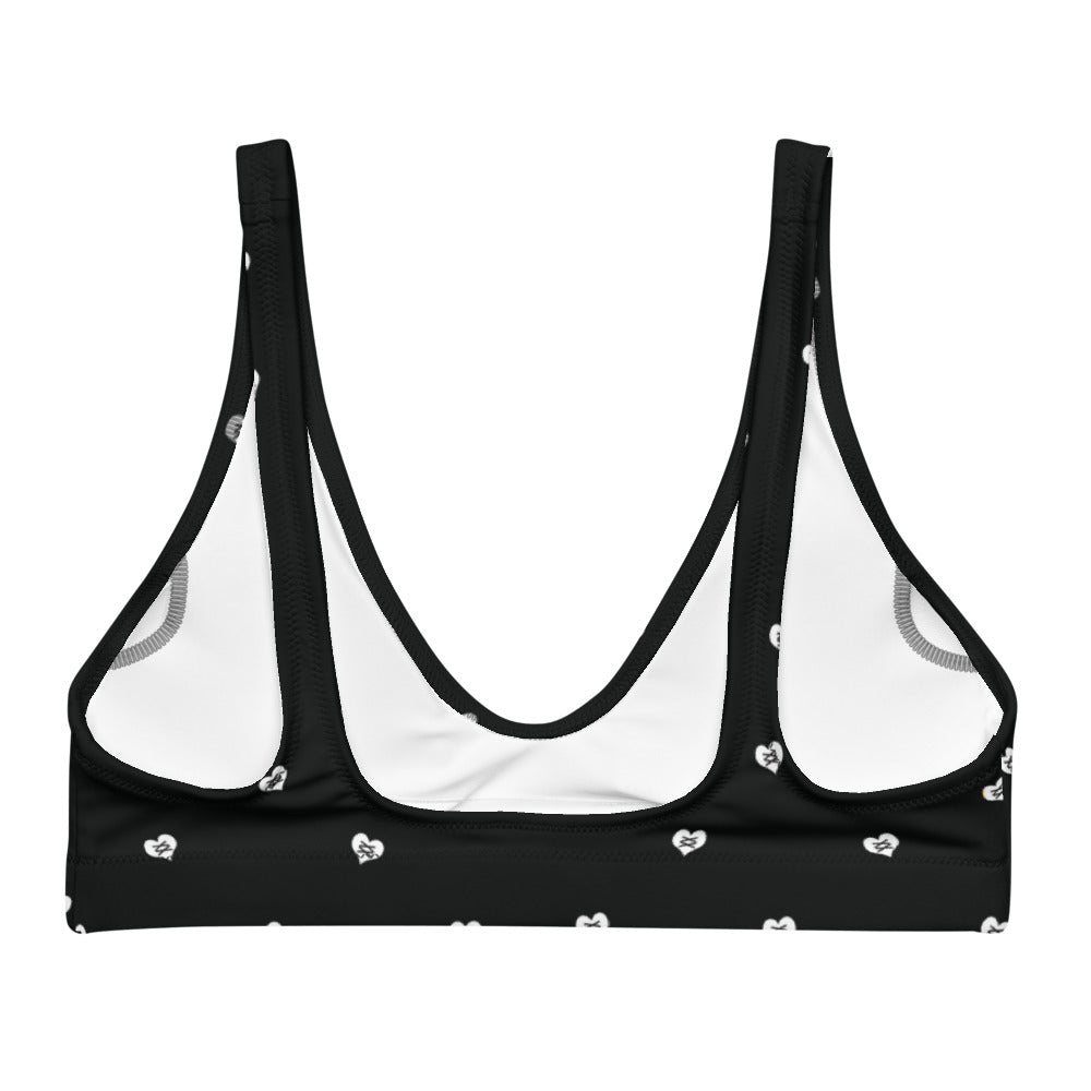 Love Fights BW Recyled Padded Bikini Top