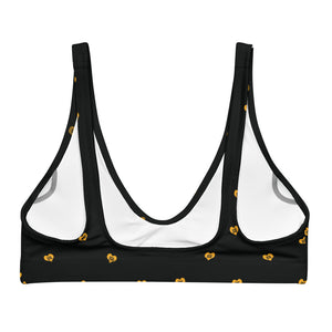 Love Fights Gold Recycled Padded Bikini Top