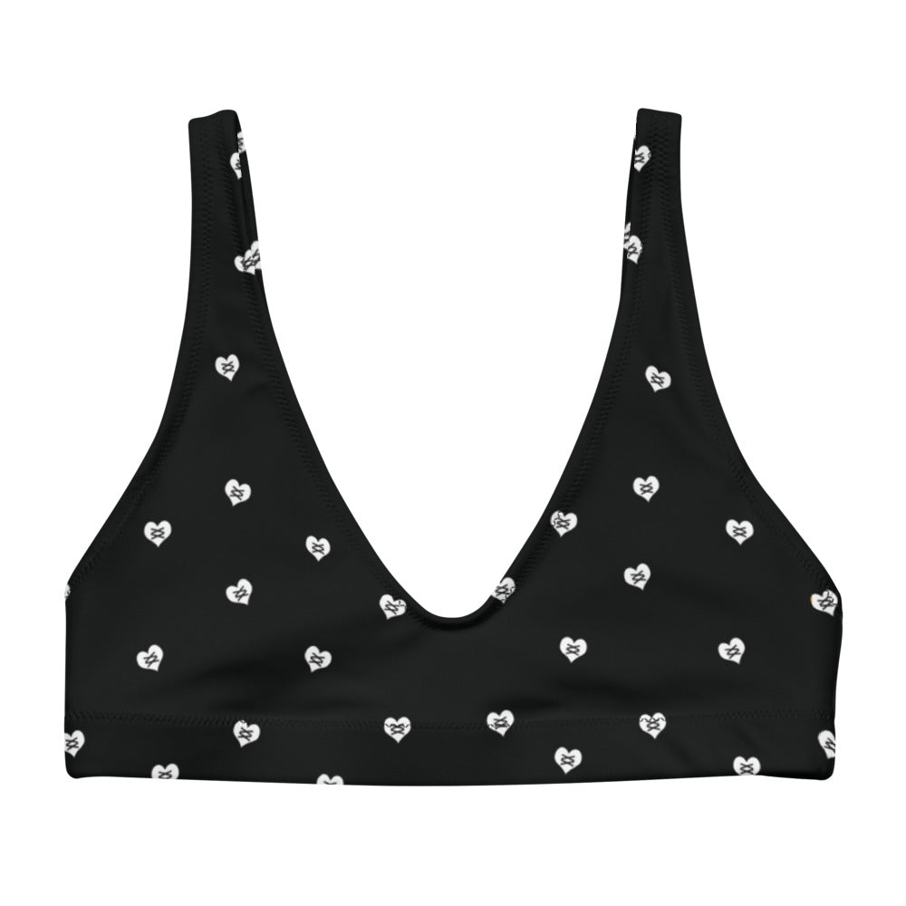 Love Fights BW Recyled Padded Bikini Top
