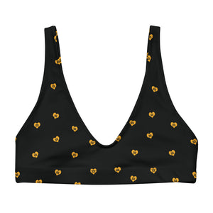 Love Fights Gold Recycled Padded Bikini Top