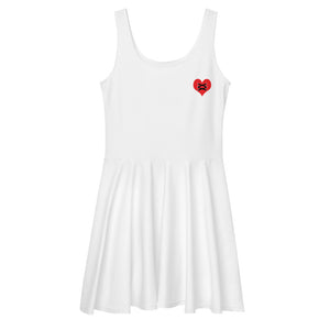 Love Fights White Skater Dress