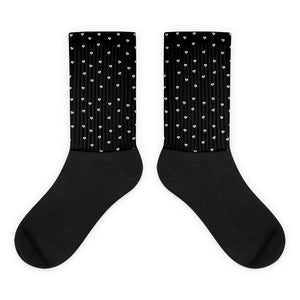 Love Fights White Hearts Socks