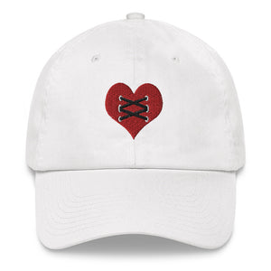 Love Fights White Dad hat