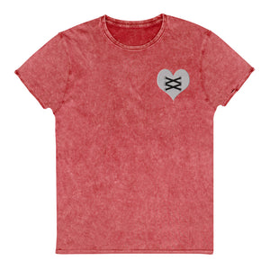 Love Fights Red Denim T-Shirt